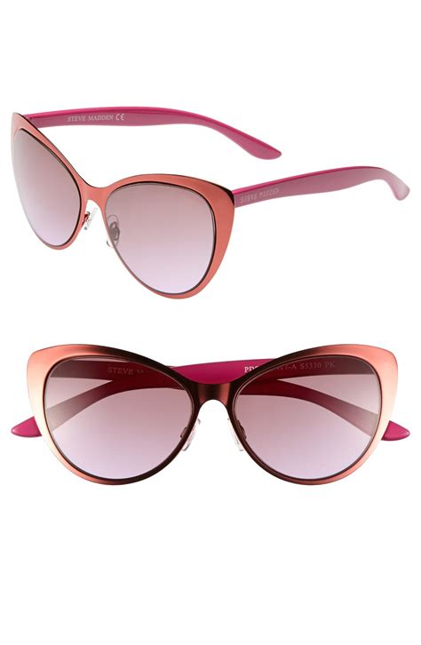 steve madden mirrored cat's eye sunglasses